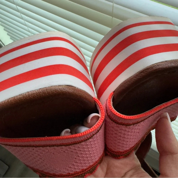 Kate Spade New York Highrise Spade Wedge Sandals Size 9.5 Pink - Picture 7 of 8